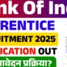 Bank of India Apprentice Recruitment 2025